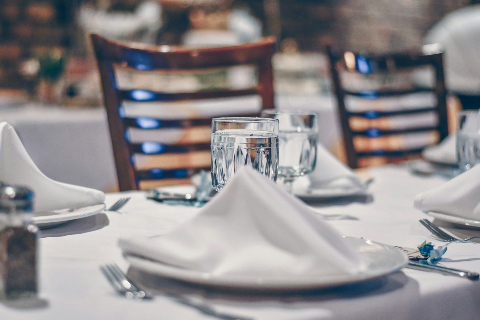 A table set for dinner at Salt & Stone